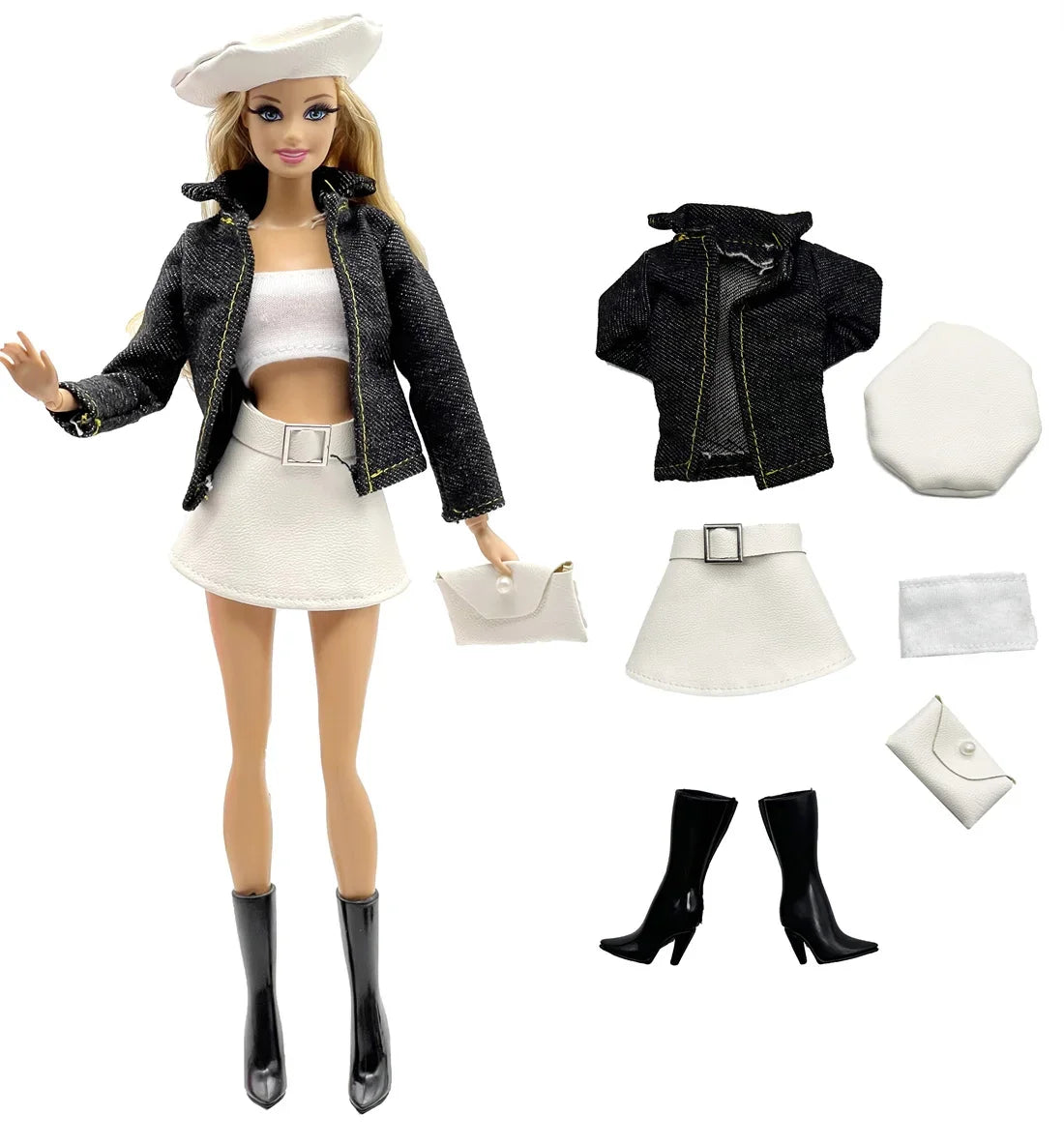 1 Set Cloth Doll Accessories Fashion Model Casual Wear Cool Clothes for 11.5 Inch 30cm Doll Kids or Birthday Gift