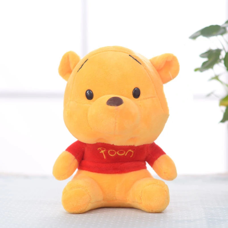 Anime Open Plush Pin Winnie The Pooh Mickey Mouse Minnie Tigger Cute Stuffed Animal Sewing Action Doll Toy Children's Christmas
