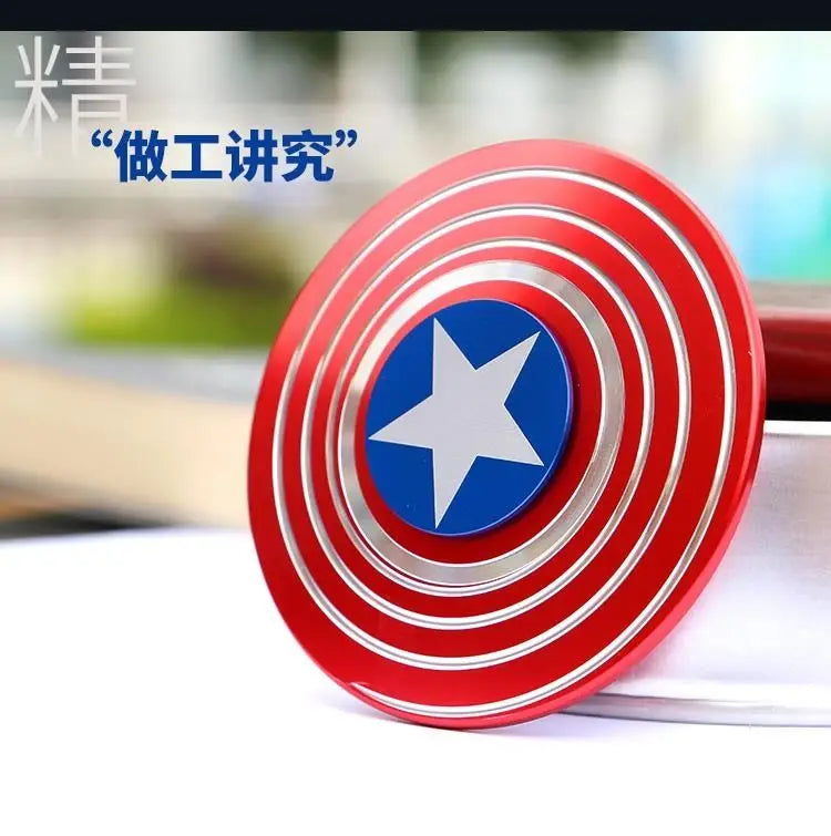 Marvel Spider-Man Captain America Metal Fidget Spinner Creative Personality Cool Decompression Fidget Spinner Children's Toy