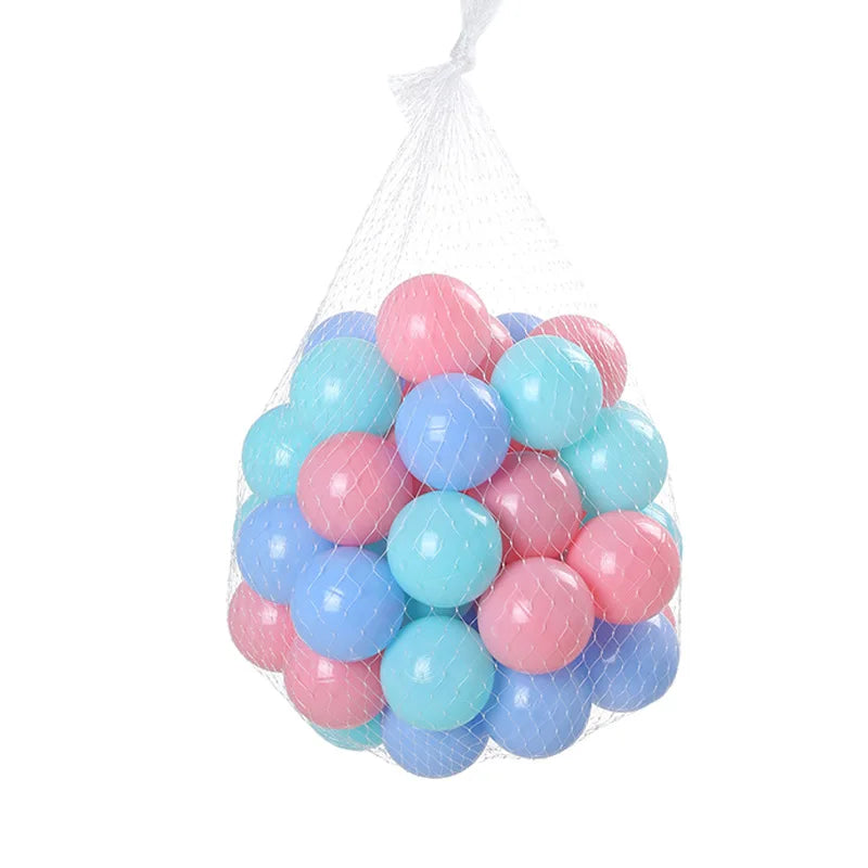 100Pcs Soft Plastic Pit Balls Baby Toys Indoor Playpen Tent Ball Children Kids Pool Games Outdoor Sport Toy Colorful Ocean Balls