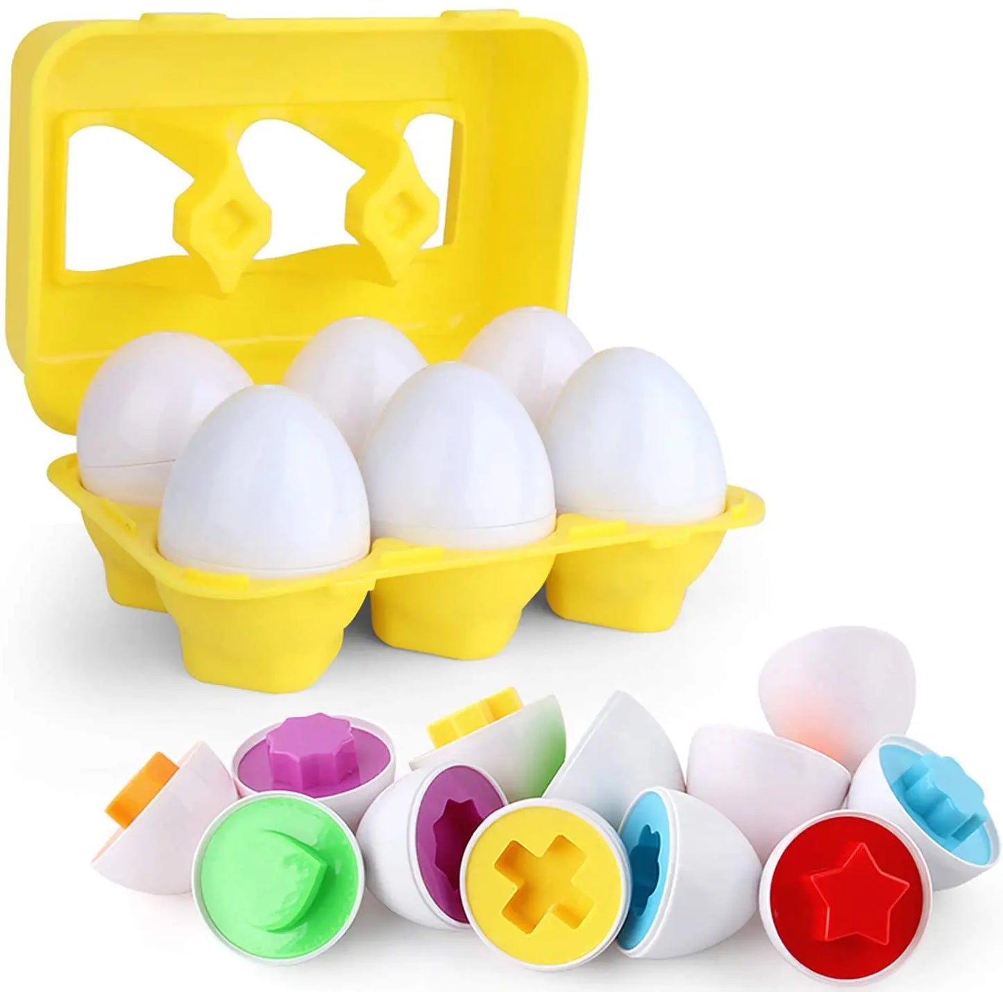 Matching Eggs Toys for Kids 1 2 3Toddlers Montessori Toys Easter Eggs Baby Shape Sorter Games Children Educational Learning Toys