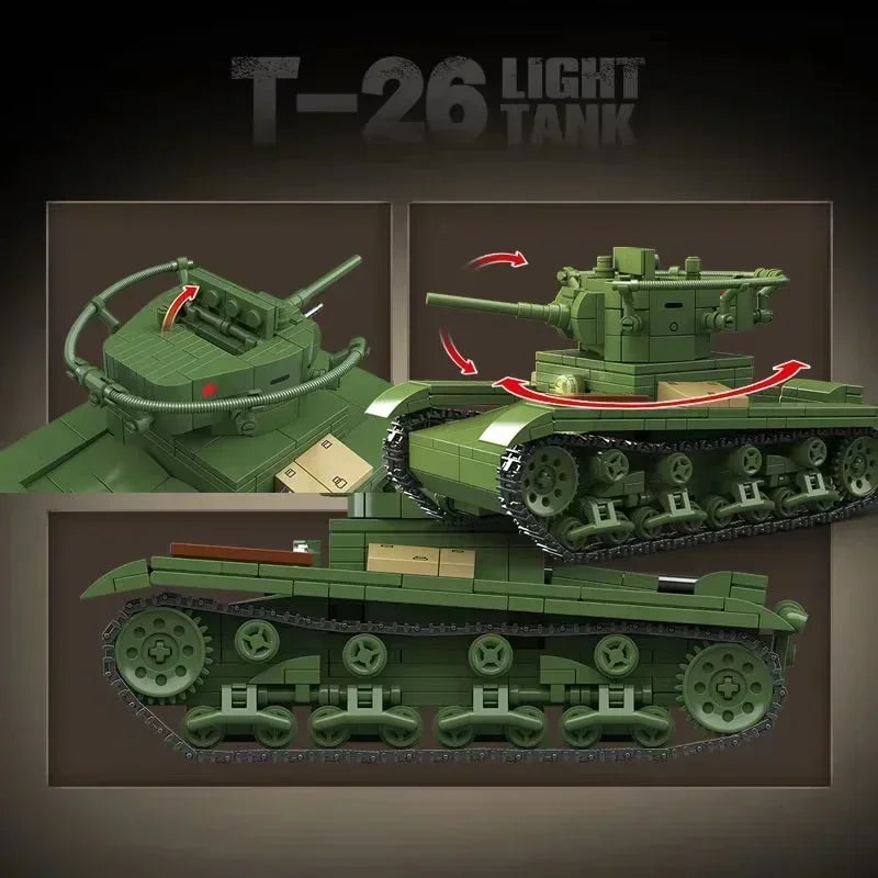 Germany Series Leopard Medium Tank G Late   Tank Military Series WW2 Tank Building Blocks  Bricks Model Set Toys for Kids Gifts