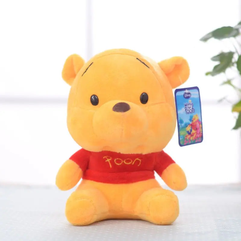 Anime Open Plush Pin Winnie The Pooh Mickey Mouse Minnie Tigger Cute Stuffed Animal Sewing Action Doll Toy Children's Christmas