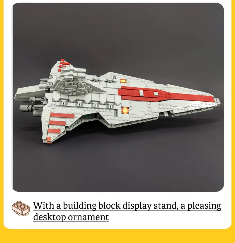 67106 JIESTAR High-tech Moc Venator Attack Cruiser Fighter Destroyer Brick Technical Model Building Star Blocks Space Ship Toys