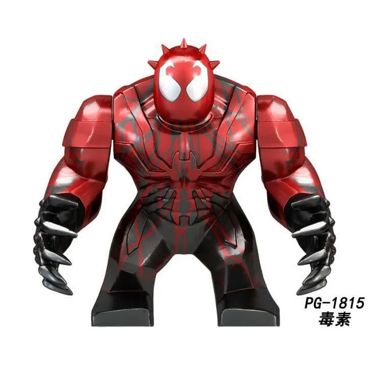 Marvel Superhero Anime Doll Building Blocks Venom Massacre Symbiosis, Spider Man Deadpool Wolverine Couple Gift Toy