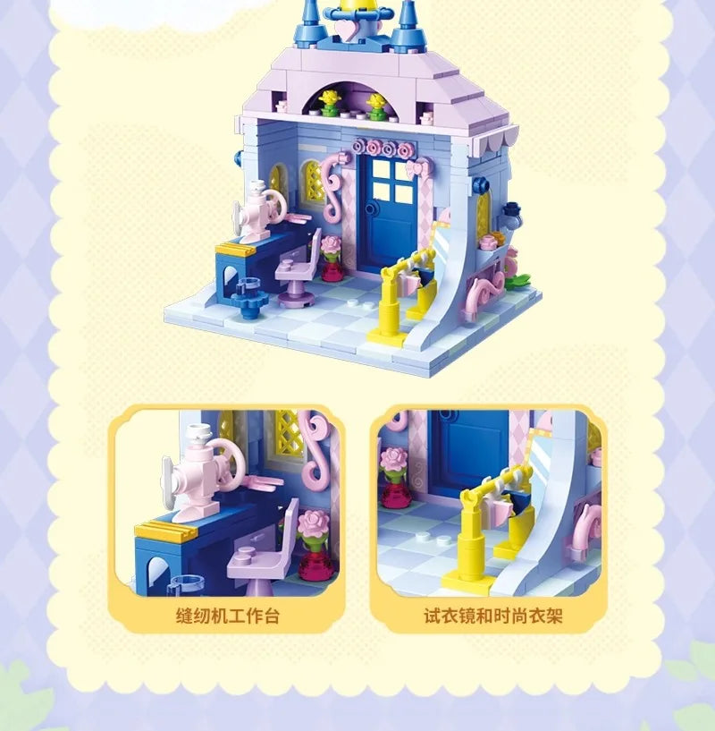 My Little Pony Building Blocks Street View Twilight Sparkle Pinkie Pie Splicing Model Ornament Puzzle Toy Collection Gift