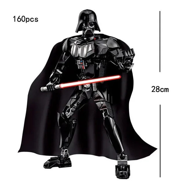 Space Wars Buildable Figure Stormtrooper Darth Vader Rey Kyle Ren Luke Skywalker Figure Toys Building Block Compatible With Lego