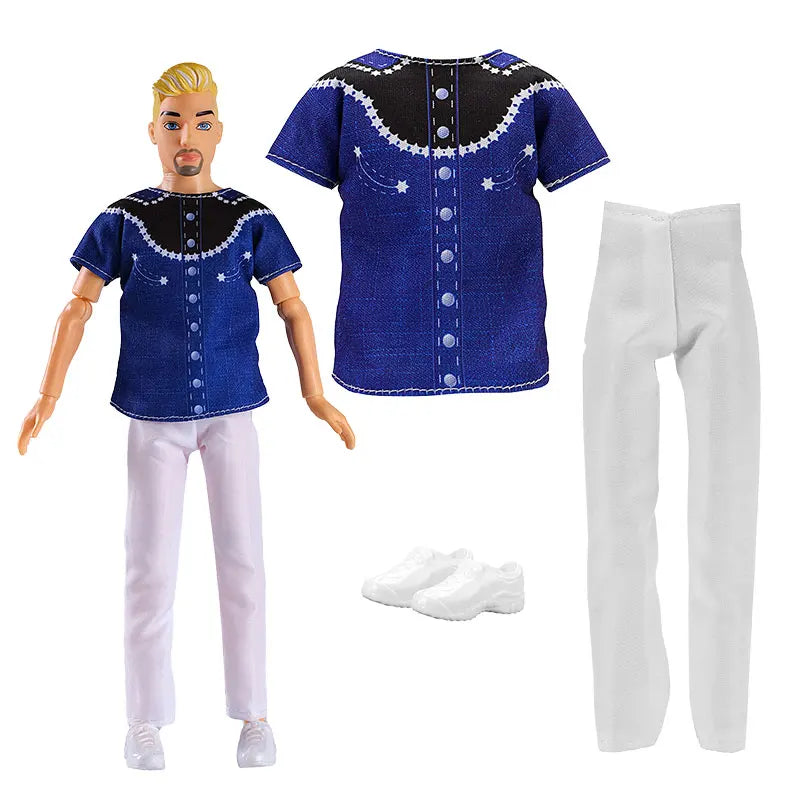 30cm Doll Clothes For Dolls Fashion Shirt+Pants Hat Shoes Coat Clothes For Girl Dolls Boy Children's Gift Doll House Accessories