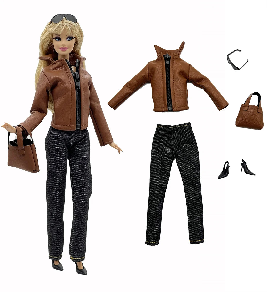 1 Set Cloth Doll Accessories Fashion Model Casual Wear Cool Clothes for 11.5 Inch 30cm Doll Kids or Birthday Gift