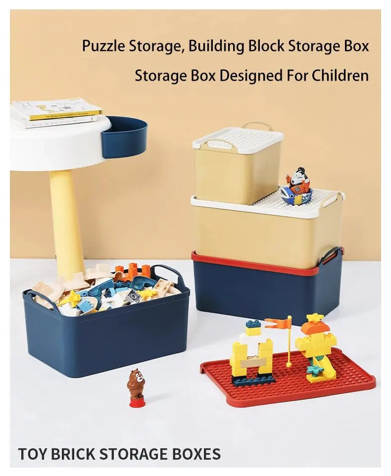 Storage Box for Lego With Lid Toy Building Block Parts Organizer Box Small Particle Classification Building Block Top Cover
