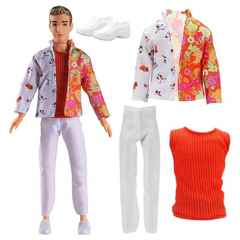 30cm Doll Clothes For Dolls Fashion Shirt+Pants Hat Shoes Coat Clothes For Girl Dolls Boy Children's Gift Doll House Accessories