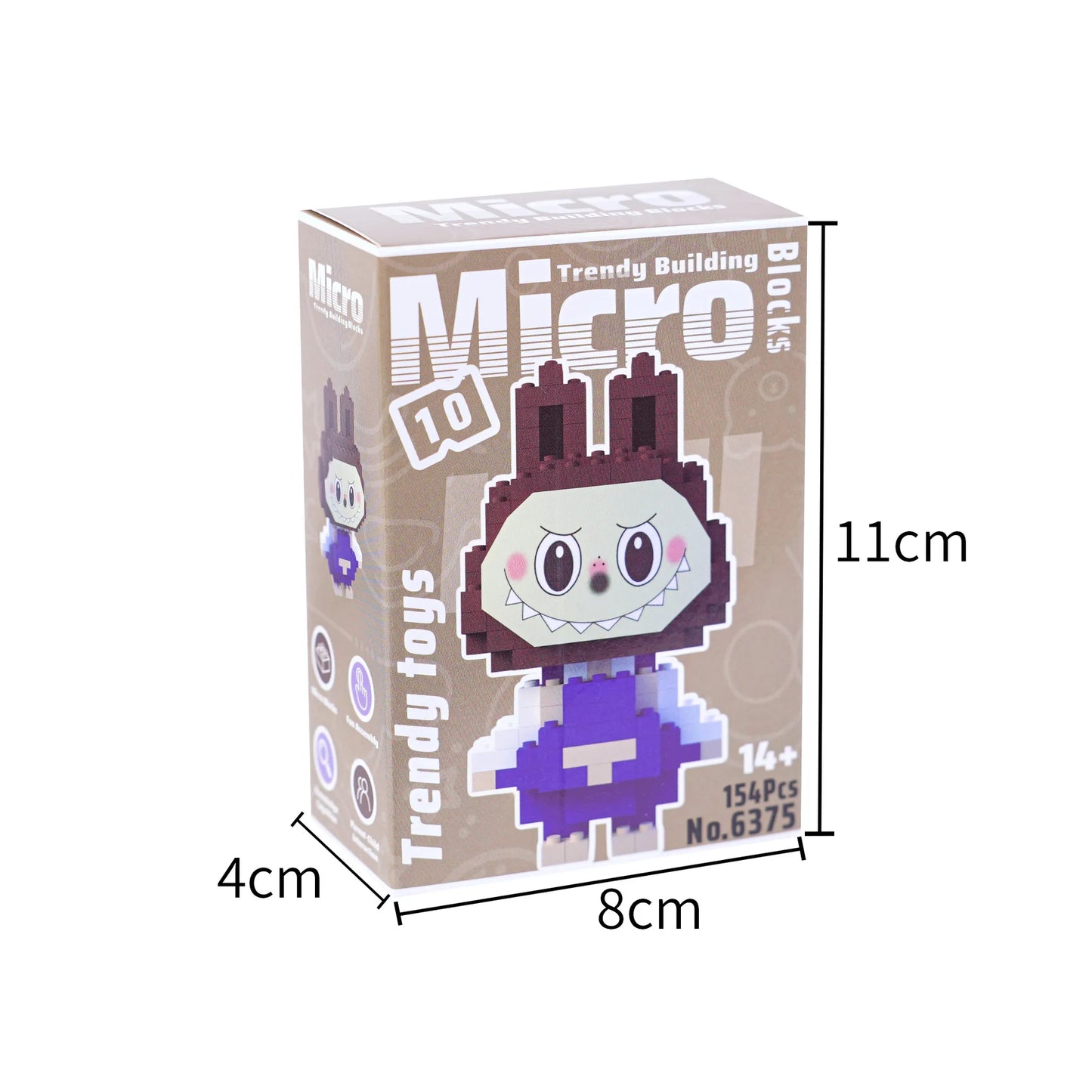 Compatible with cartoon doll desktop cute accessories, small particle puzzle assembly toys