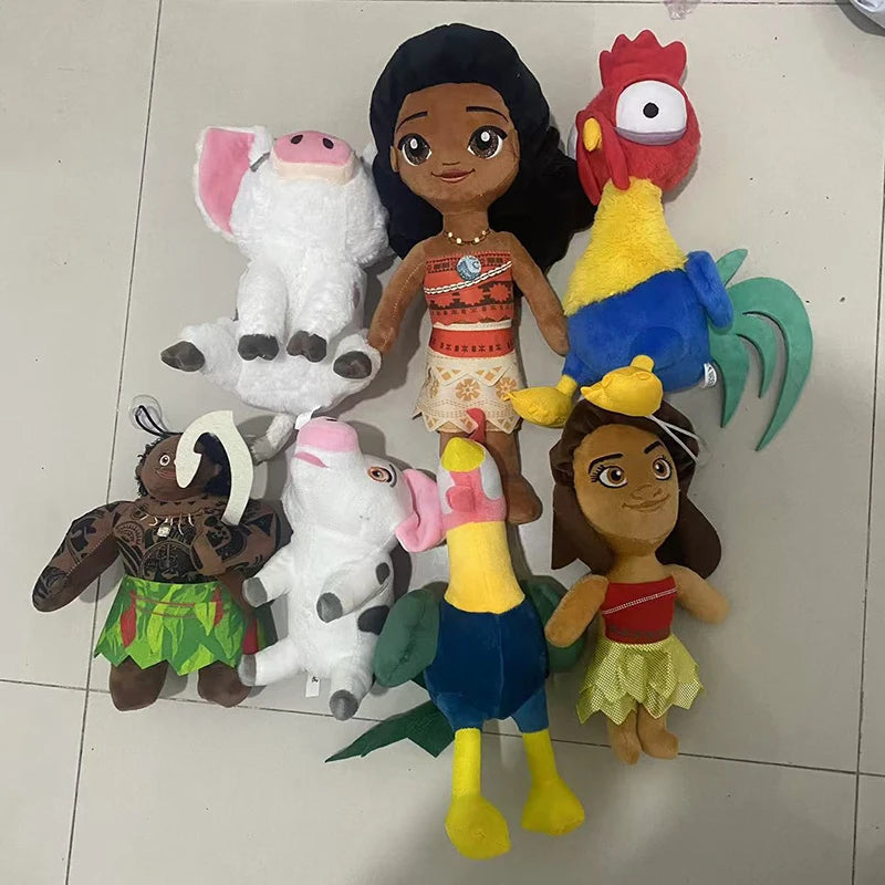 New Disney Moana Plush Toys Cartoon Anime Stuffed Animals Dolls Princess Pet Pig Pua Maui Heihei Rooster Soft Toy Birthday Gifts