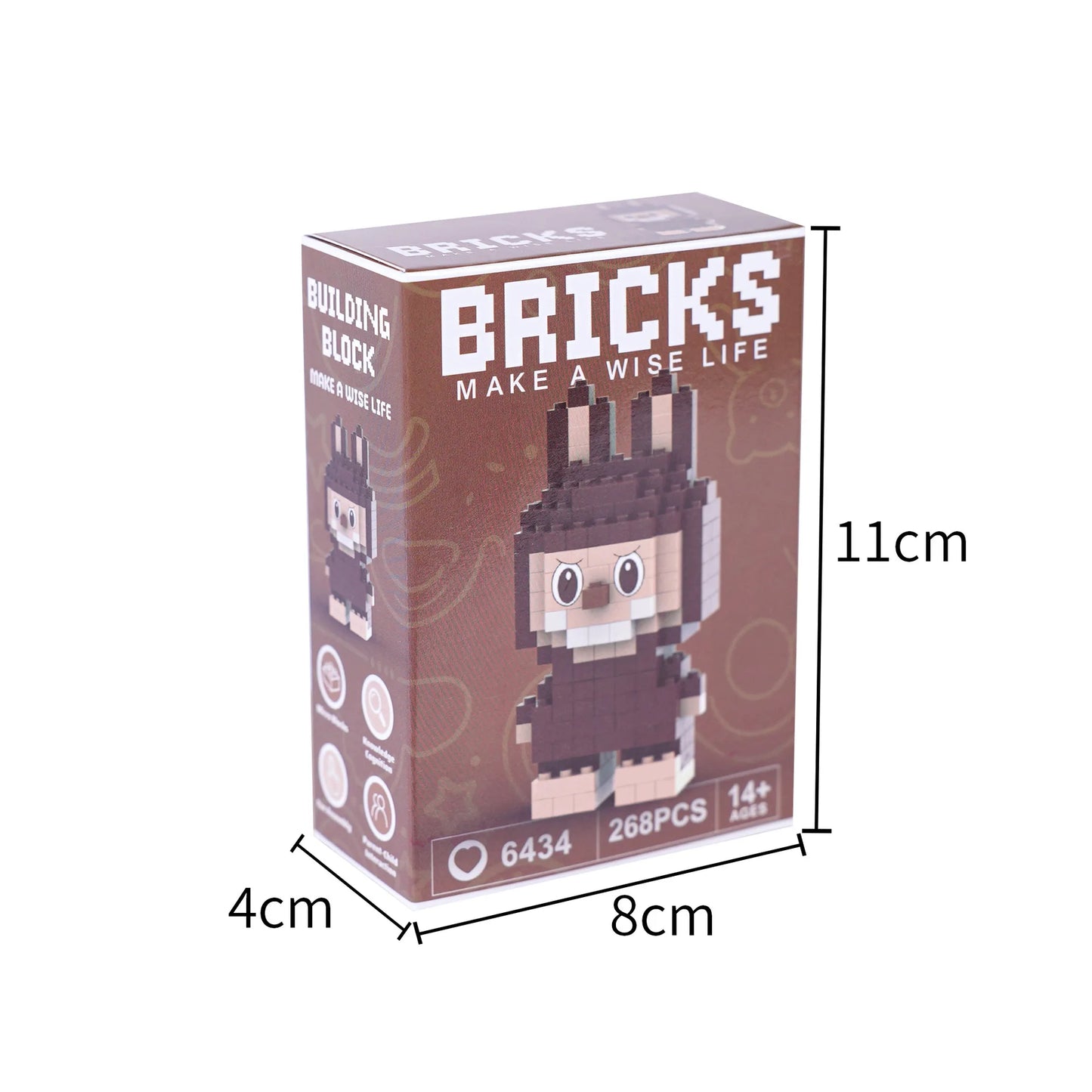 Compatible with cartoon doll desktop cute accessories, small particle puzzle assembly toys