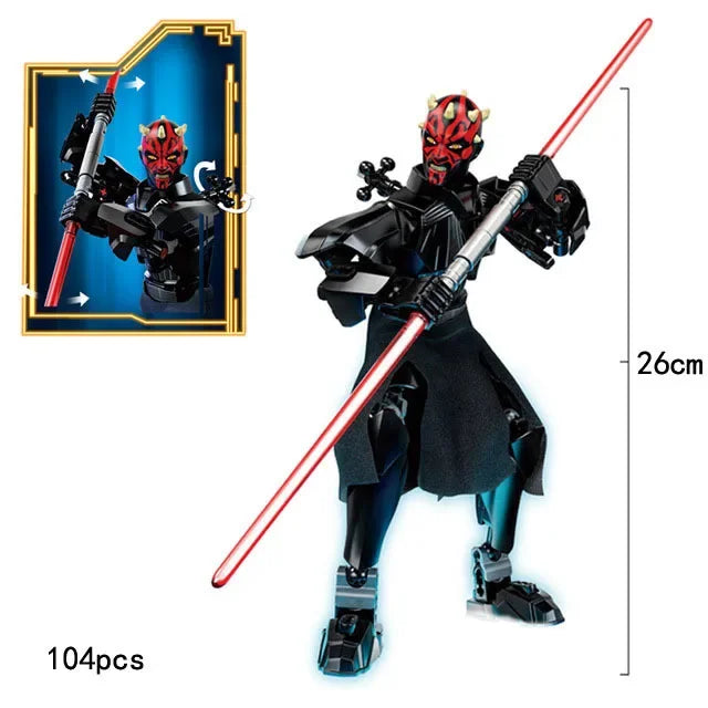 Space Wars Buildable Figure Stormtrooper Darth Vader Rey Kyle Ren Luke Skywalker Figure Toys Building Block Compatible With Lego