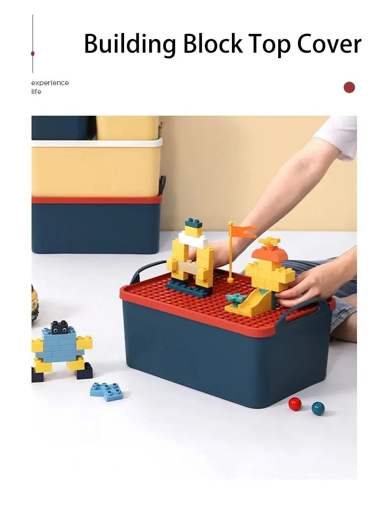 Storage Box for Lego With Lid Toy Building Block Parts Organizer Box Small Particle Classification Building Block Top Cover