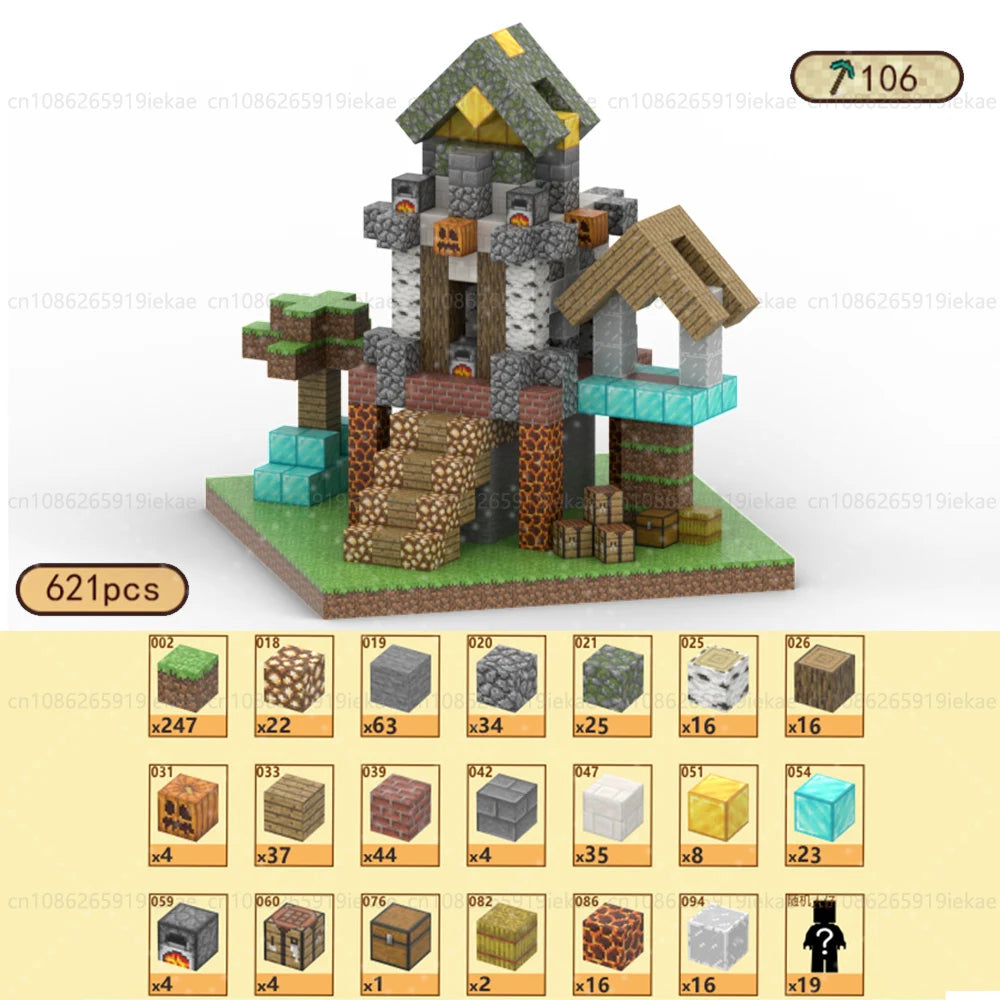 Magnetic Building Blocks Kid Toys Magnet Cube Set Mine World for Age 3+ Boys Girls DIY Model Children Magnets Toys Sensory Gifts