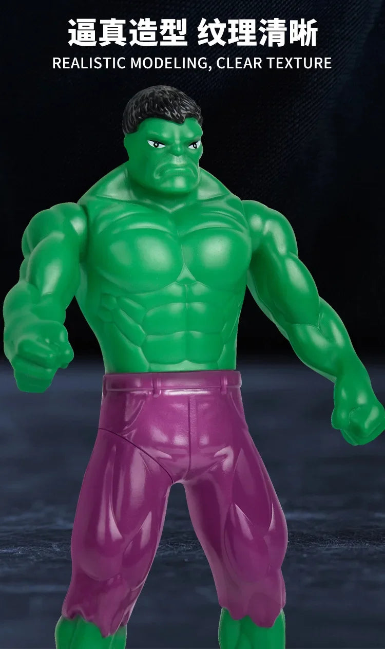 18cm Disney Spiderman Hulk Ironman Action Figure Christmas Gift Pvc Movable Joints Rotatable Doll Collection Model Gifts