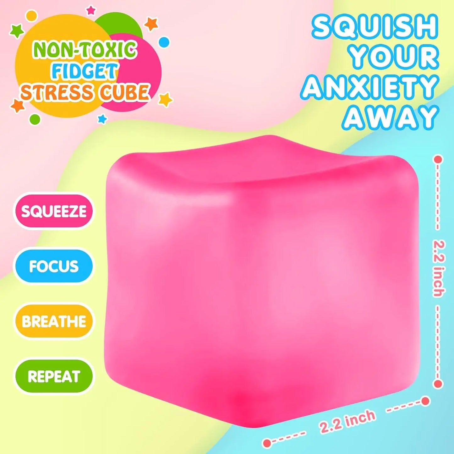 1PC Fidget Ice Cube Slow Rising Balls Sensory Fidget Toy Adults Stress Relief Squeeze Hand Exercise Calming Tool for Kids Adults