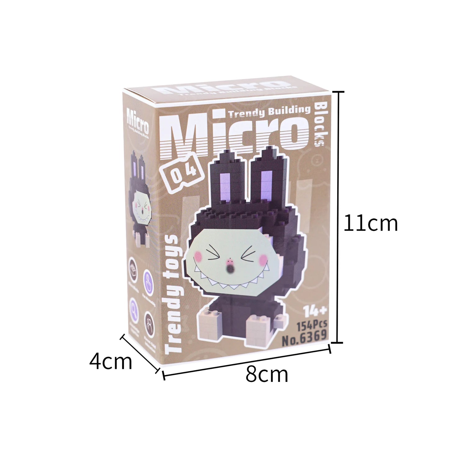 Compatible with cartoon doll desktop cute accessories, small particle puzzle assembly toys