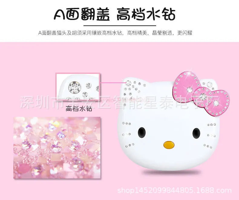 2024 Sanrio Hello Kitty Flip Phone Kawaii K688 Cartoon Kids Taiml Cute Mini Phone Birthday Fashion Girls Gifts Toys For Children
