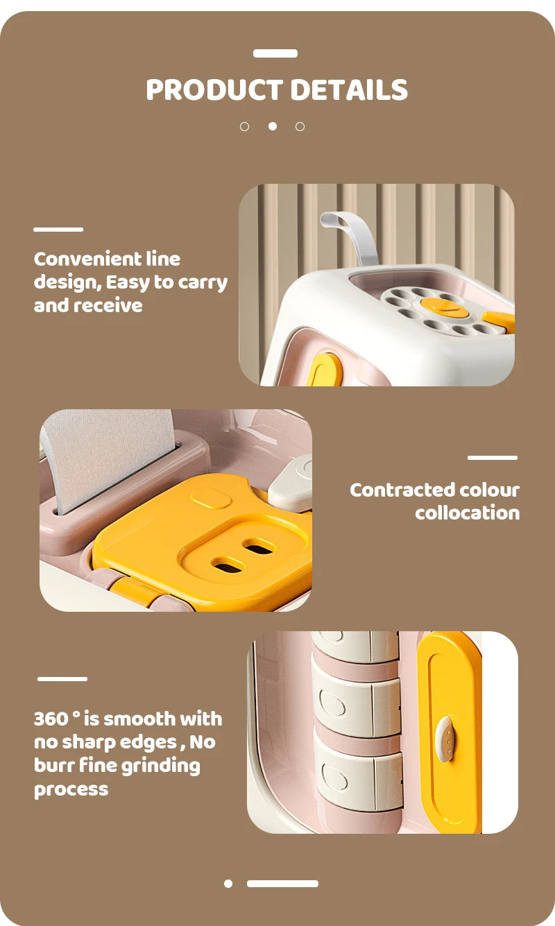 Montessori Activity Cube Baby Toys 6 in 1 Multipurpose Busy Cube Toddler Travel Toy Sensory Busy Board Educational Learning Toys