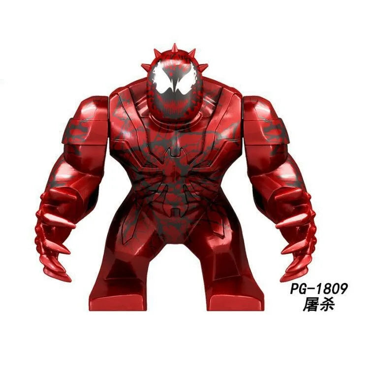 Marvel Superhero Anime Doll Building Blocks Venom Massacre Symbiosis, Spider Man Deadpool Wolverine Couple Gift Toy