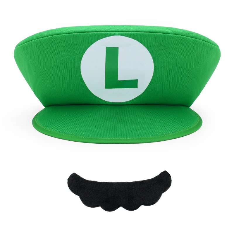 Super Mario Brothers Mario Child Hat and Mustache for Cosplay Costume