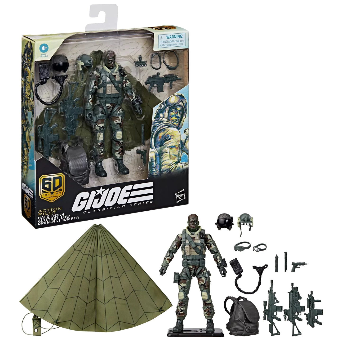 Hasbro G.I. Joe 60th Anniversary Classified Series Marine Sniper Pilot Action Figure Model Toys Collect Ornaments