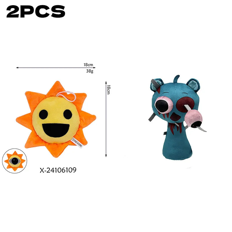 Sprunki Plush Toys Mr Fun Computer Wenda Simon Raddy Brud Sprunki Plushie Soft Toy Cartoon Pillow Stuffed Doll for Chrismas Gift