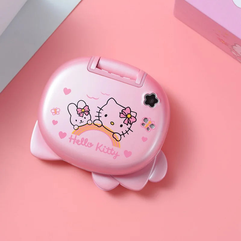 2024 Sanrio Hello Kitty Flip Phone Kawaii K688 Cartoon Kids Taiml Cute Mini Phone Birthday Fashion Girls Gifts Toys For Children